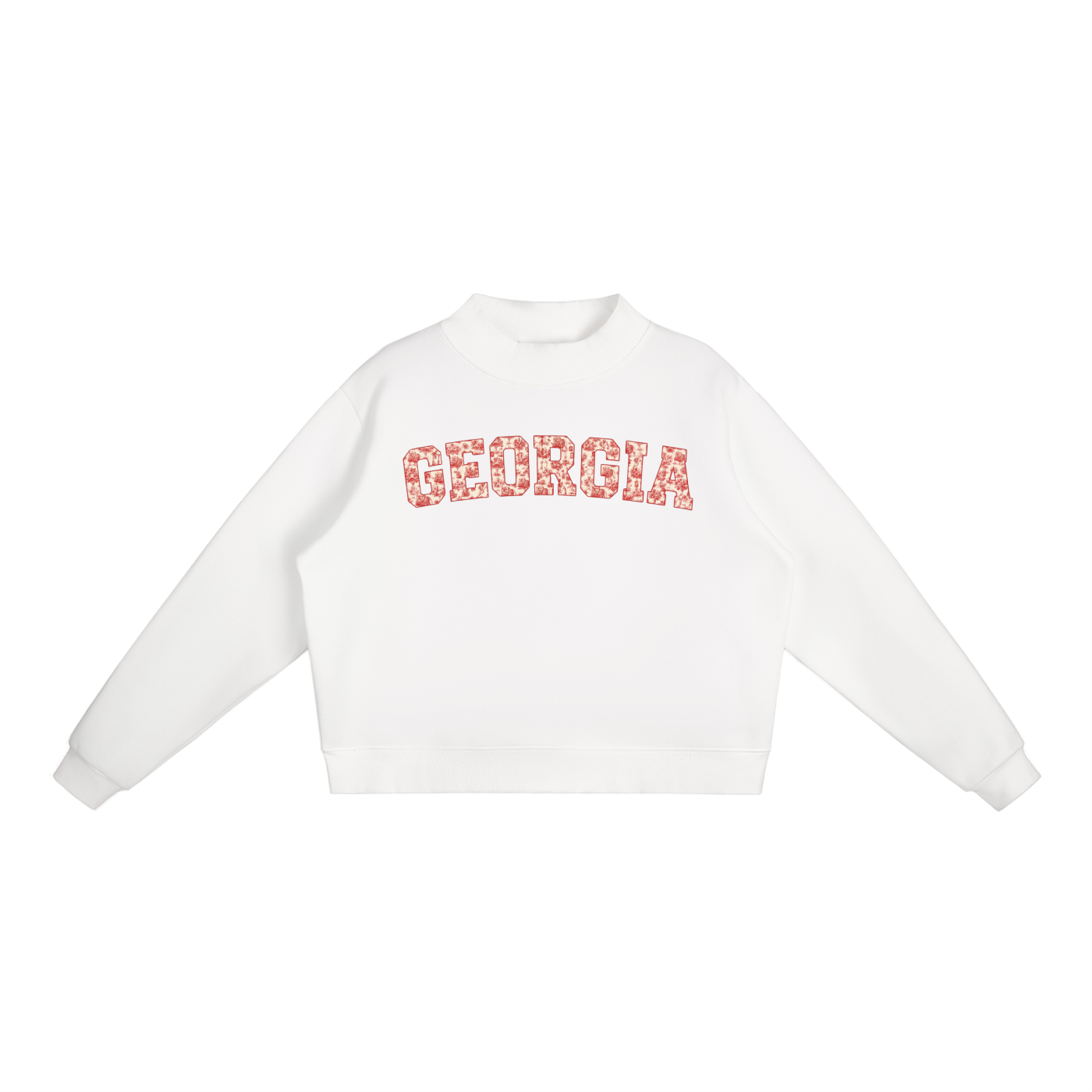 Essential Fleece Mock-Neck Crew Sweatshirt